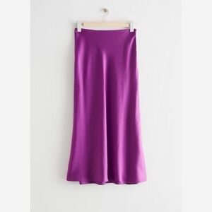 Purple Satin Skirt